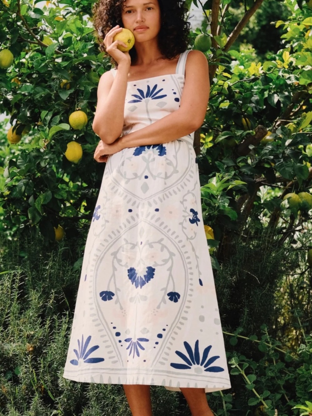 Cleobella Carmen Midi Dress in Liliana Blue Surf Print - Picture 11 of 11
